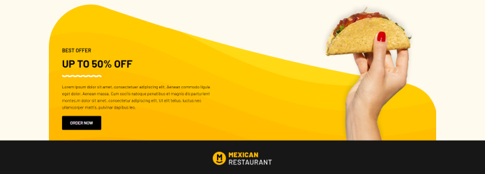 Mexican Restaurant Template Footer
